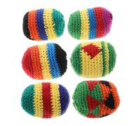 TOYANDONA 6 Pièces Balles de Jonglage Crochet Colorées pour Garçon Fille Sacs de Haricots Doux Tricotés Main Jouets Éducatifs pour Motricité et Coordination des Préscolaires
