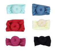 TOYANDONA 6 Pièces Bandeau Bébé Turban Turbans De Noeud De Bébé Arcs De Cheveux De Chapeaux De De Bonnet pour Tout-Petit Large Accessoires Nouveau Née Mignonne