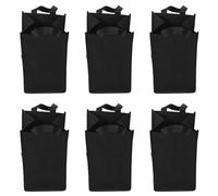 TOYANDONA 6 Pièces Bouteilles Porte-vin Tissu Non Tissé Réutilisable avec Poignées et Base Renforcée pour Fêtes Mariage Noël