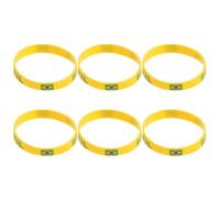 TOYANDONA 6 Pièces Bracelet de Sport en Silicone Drapeau du Pays | Usage pour Jeux et Rencontres Internationales, Style Fan Shop, Bracelet de Pays, Lot Individuel