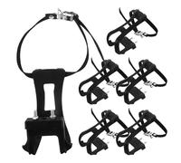 TOYANDONA 6 Pièces Cale-Pieds et Sangle pour Vélo Sangles Élastiques pour Pédales de Vélo Plastique Noir Ajustement Personnalisé Protège Le Pied des Abrasions pour Vélo de Montagne
