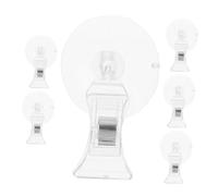 TOYANDONA 6 Pièces Clips Ventouse pour Aquarium Pinces Réglables pour Alimentation Algues Accessoires Robustes Sûrs pour Poissons et Décoration de Réservoir
