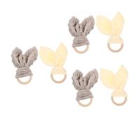 TOYANDONA 6 Pièces doudou bébé couverture de réception nouveau-né serviette de bain pour tout-petit serviettes de bébé serviette bébé pratique jouet anneau pour bébé molaire mouchoir Bavoirs
