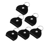 TOYANDONA 6 pièces Étui Cuir PU pour Médiators de Guitare Porte-clés Portable Sac de Rangement Compact et Protecteur Pratique et Noir