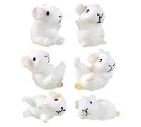 TOYANDONA 6 Pièces Figurines Micro Paysage Miniatures Lot Cochons Résine Décor Jardin et Pots de Fleurs Adorables Animaux de Ferme Ornements Micro Paysage Mousse