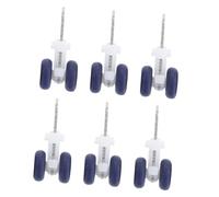 TOYANDONA 6 Pièces Galet pour Rail De Rideau Poulie pour Rail De Rideau Chariot De à Galet Glissière Silencieuse pour Support à Double Roue