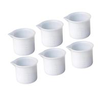 TOYANDONA 6 pièces Gobelets Doseurs Silicone avec Graduation Tasses de Mélange Réutilisables pour Résine Époxy Outils Pratiques pour Bricolage DIY