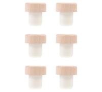 TOYANDONA 6 Pièces Lot de Bouchons de Bouteille de Vin Bois de Hêtre Bouchons Réutilisables avec Joint Étanche pour Préserver la Fraîcheur du Vin Design Élégant et Finition Polie