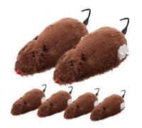 TOYANDONA 6 pièces Lot de Jouets Souris Mécaniques à Remonter Peluche pour Chats Accessoires Interactifs Amusants et Durables Couleurs Aléatoires pour Stimuler Activité Couleur Aléatoire
