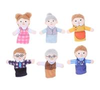 TOYANDONA 6 pièces Lot de Marionnettes à Doigt Peluche Famille pour Garçon Fille Jouets Éducatifs pour Conte Jeu de Rôle et Apprentissage Préscolaire Interaction Parents-garçon Fille