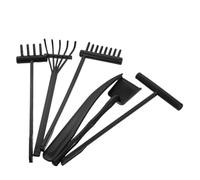TOYANDONA 6 Pièces Lot de Mini Râteaux Zen Plastique pour Jardin Zen Outils Compacts pour Décoration Méditative et Plateau Sable Accessoires et Portables