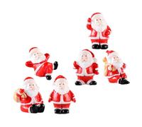 TOYANDONA 6 Pièces Lot de Miniatures Figurines de Père Noël Décorations de Noël Paysage Neige Artisanales