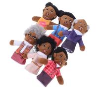 TOYANDONA 6 pièces Marionnettes à Doigt Peluche Famille pour Garçon Fille Jouets de Rôle Mignons pour Tout-Petits Jeux Imagination et Conte Parents-garçon Fille