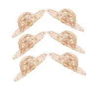 TOYANDONA 6 Pièces Mini Chapeaux pour Artisanat Accessoires Miniatures pour Poupées et Animaux Chapeaux de Sombrero pour Décorations DIY et Photographies