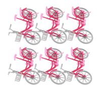 TOYANDONA 6 Pièces Miniature Doll Bicycle Toy Lightweight Plastic Model for Dollhouse Accessories Portable and Compatible with Various Dolls Creative Ornament