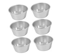 TOYANDONA 6 pièces Moules à Muffins Antiadhésifs Aluminium Résistants Chaleur Moules à Pudding et Tartelettes Accessoires de Cuisson Maison pour Gâteaux et Desserts Petits