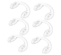 TOYANDONA 6 pièces Plaquettes Rechange Lunettes Silicone Transparent U Shape Antidérapant Coussinets Nez Souples pour et Confortables et Stables