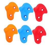 TOYANDONA 6 Pièces Prises Escalade Mur Garçon Fille Supports Épais Multi Couleurs Bleu Rouge Orange Grip Antidérapant pour Intérieur et Extérieur Accessoires Aire de Jeux Faciles à Installer