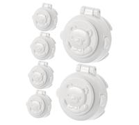 TOYANDONA 6 Pièces verrouillage du bouton de la machine à laver enfants brûleur Non sécurité maison lessiveuse couvercles de bouton de cuisinière à gaz couvre-boutons de cuisinière Plastique