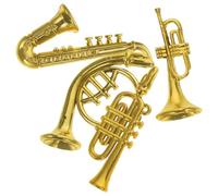 TOYANDONA 6 - Saxophone Cornet Trompette Courbée Trompette Moyenne - Décoration Miniature pour Chambre et Bureau Collection et Présent Vacances