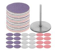 TOYANDONA 60 Pcs Disques de Ponçage pour Perceuse à Ongles 25 Mm Blanc Lilas Rose Pâle, Papier Abrasif pour Pédicure Élimination Callosités et Peaux Mortes, Accessoires Soin Pédicure Voyage