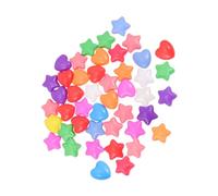 TOYANDONA 60 Pièces Boules de Piscine Étoile et Cœur Colorées pour Aire de Jeux pour Piscine à Balles et Tente de Jeu