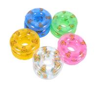 TOYANDONA 60 Pièces Mini Anneaux de Natation Gonflables avec Motif Canard Miniatures pour Décor Maison de Poupée Jouets pour Garçon Fille Accessoires de Bain et Portable