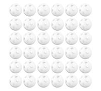 TOYANDONA 60pièces Billes Blanches pour Hochets Inserts de Jouets pour Bébés Plastique de Rechange pour Hochets DIY Convient aux Nouveaux-nés aux Projets de Bricolage