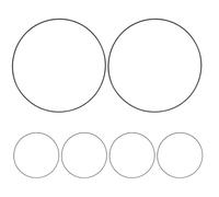 TOYANDONA 6pcs Anneaux Métalliques Noirs Ronds en Fer pour Fabriquer Soi-même un Attrape-rêves Minimaliste, Cerceaux DIY Combinables pour Couronnes et Décoration Artisanale