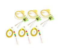 TOYANDONA 6pièces Jouet De Porte Suspendu pour Chat avec Chenille Abeille Jouet Rétractable Interactif pour Chaton Intérieur Jeu Exercice Anti-Ennui