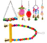 TOYANDONA 6Pièces Kit De Suspendus Colorés pour Perroquets pour Oiseaux à Mâcher Fournitures De Cage Amusantes pour Interaction Et Sécurisée