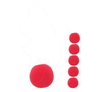 TOYANDONA 6pièces Nez De Clown Rouge Éponge pour Adultes Accessoires De Déguisement De Clown Lot pour Jeux De Rôle Et Cosplay