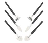 TOYANDONA 6pièces Pelle à Terre Et Outils De Jardinage Miniatures Acier Inoxydable Kit De Plantation pour Plantes Succulentes Et Pot avec Truelle Et Râteau