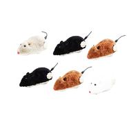 TOYANDONA 6pièces Souris Mécanique Peluche Jouet à Remonter Lot de Modèle De Souris Décoration Cadeau pour Garçon Fille sans Piles Amusant