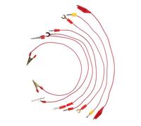 TOYANDONA 7 Pièces Câbles de Test Électrique avec Clips et Fiches Banane pour Expériences Physique Outils de Circuit pour Laboratoire Éducatif et Étudiant