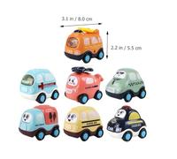 TOYANDONA 7 pièces Jouets Véhicules à Inertie à Tirer pour Garçon Fille Mini Voitures sans Batterie Interactif Parent-garçon Fille avec Modèles Variés Surface Lisse et Couleur Aléatoire