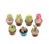 TOYANDONA 7 pièces Set de Mini Plantes Grasses Artificielles Pot Décoration de Bureau et Intérieur Ornements de Bureau sans Arrosage Fausse Plante Verte pour Salon Table et Voiture