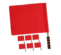 TOYANDONA 7pièces Drapeau Arbitre Rouge Signal Manuel Poignée Éponge Jeu De Protection Angle De Terrain Pour Football Volley-ball Football