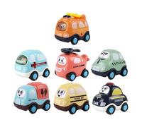 TOYANDONA 7pièces Lot de Véhicules à Friction Jouet Cadeau Anniversaire Garçon Fille Modèles Réduits Voiture sans Aspérités Compact pour Petites Mains Couleur Aléatoire