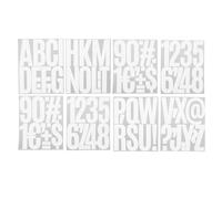 TOYANDONA 8 Feuilles Stickers Muraux Lettres de L'alphabet Autocollants Blancs en Papier pour Affiches et Murs Extérieurs, Auto-adhésifs Faciles à Installer pour Décor DIY