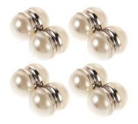 TOYANDONA 8 Paires Poids Magnétiques Double Face pour Voile de Mariée en Alliage Perles Imitation, Clips Élégants et Sécurisés pour Mariage en Extérieur, Jour de Mariage