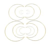 TOYANDONA 8 pièces Anneaux Métal Lune pour Attrape-rêves Cercles Macramé DIY Décoration Murale Accessoires pour Chambre Salon