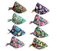 TOYANDONA 8 pièces Bandanas Triangulaires pour Chiens Écharpes Motifs Tropicaux pour Animaux Foulards Confortables et Respirants pour Célébrations et Photos