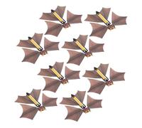 TOYANDONA 8 Pièces Chauves-Souris Volantes à Remonter pour Halloween Accessoires Illusionnistes pour Spectacles Décorations Suspendues Marron Jouets Surprises pour Farces et Fêtes