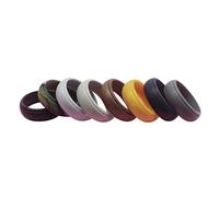 TOYANDONA 8 pièces Lot de Anneaux Silicone Souples pour Sport Bagues Respirantes et Bijoux de Doigt pour Homme Adaptés Aux Activités Physiques et Extérieur