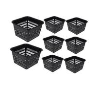 TOYANDONA 8 pièces Lot de Paniers Plastique pour Culture Hydroponique Pots Filetés et Résistants pour Balcon et Jardin sans Terre Pots Plante Adaptés Germination et Au Drainage Réutilisable