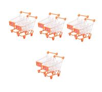 TOYANDONA 8 Pièces Mini-caddie Jouet De Chariot Pour Tout-petits Jouets à Pousser Pour Garçons Chariot D'épicerie Miniature Chariot Chariot Jouet Enfant Plastique Ensemble De Jouets Panier