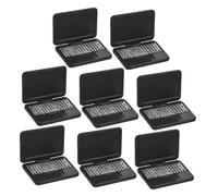 TOYANDONA 8 Pièces Miniature Dollhouse Laptop Set Foldable Plastic Toy Computers for Role Play Early Education and Imagination Development