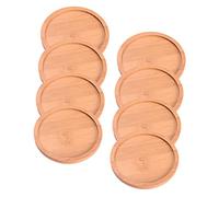 TOYANDONA 8 Pièces Plateau en Bambou à L'épreuve des Fuites Bac De Drainage pour Jardinière Cache-Pot Carré Succulentes Planteur Pots Succulents Pots De Jardin Et Pots De Plantes Grands