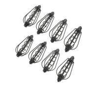 TOYANDONA 8 pièces Porte-appâts Carpe Support de Leurre Électroplaqué avec Ressort Cage Amorçage Européenne pour Lancer Longue Distance Matériel de Polyvalent Eau Douce et Salée